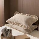 Axyaa Korean Lace Ruffled Pillowcases (Set of 2)