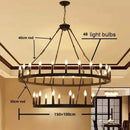 Axyaa Black Metal Chandelier Lighting for Living Room Loft, LED Pendant Lights for Villa Stairs