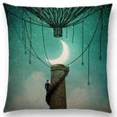 Axyaa Elegant Swan Moon Night Cushion Cover 45*45cm