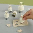 Axyaa Stainless Steel Biscuit & Vegetable Cutter Set - Push Type, Multiple Shapes