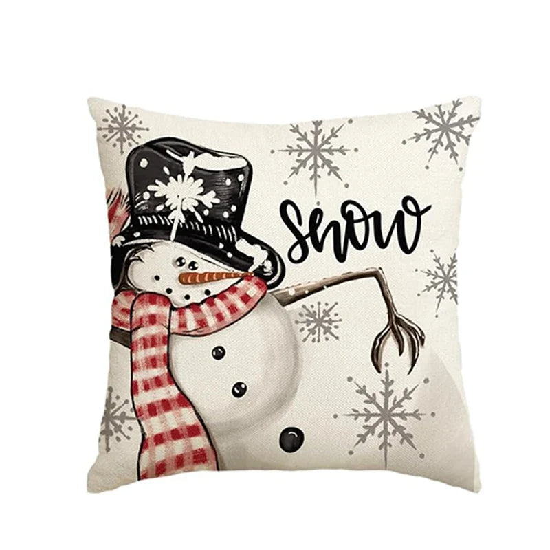 Axyaa Winter Holiday Stripes Pillow Covers