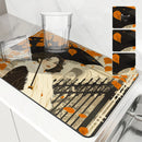 Axyaa Retro Coffee Dish Mat: Absorbent, Anti-slip, Quick Dry Draining Mat for Kitchen and Bathroom