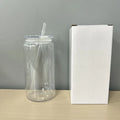 Axyaa Colorful Plastic Cup Lid Set for Can Shaped Iced Coffee & Juice Mugs