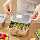 Axyaa Stainless Steel Square Food Storage Container for Fresh-keeping