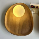Axyaa Japanese Walnut LED Wall Lamp for Bedroom - Retro & Simple Lighting
