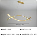 Nordic Modern Axyaa Chandelier Geometric Minimalist Table Light Bar Dining Room Lamp