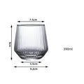 Axyaa Nordic Ripple Glass Tumbler Cup for Various Drinks - Transparent Drinkware