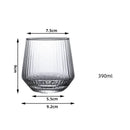 Axyaa Nordic Ripple Glass Tumbler Cup for Various Drinks - Transparent Drinkware