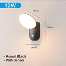 Axyaa Outdoor 12W Motion Sensor LED Wall Lamp Aluminum IP65 Waterproof