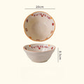 Axyaa Aesthetic Noodle Bowl with Underglaze Color | Cute Tableware