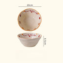 Axyaa Aesthetic Noodle Bowl with Underglaze Color | Cute Tableware