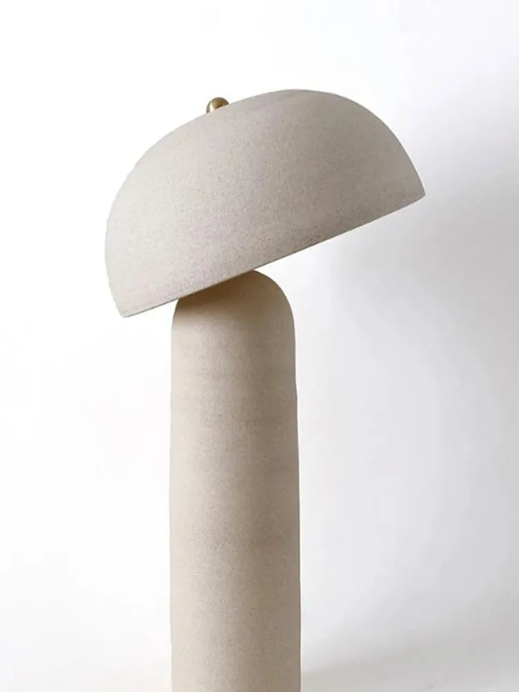 Axyaa Ceramicah Tera Lamp: Retro Mushroom Design for Living Room, Bedroom or Bedside