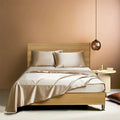 Axyaa Luxury Satin Bed Sheet Set: Queen/King Size Solid Silky Bed Linen Set
