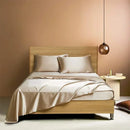 Axyaa Luxury Satin Bed Sheet Set: Queen/King Size Solid Silky Bed Linen Set