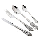 Axyaa Antique Floral Stainless Steel Western Tableware Set