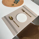 Axyaa 30x45cm Luxe Woven Vinyl Placemats for Kitchen & Dining