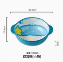 Axyaa Ceramic Double Ear Children's Rice Bowl - Microwave Safe & Cute Design