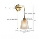 Axyaa Brass Glass Sconce Lamp for Nordic Minimalism LED Wall Lights