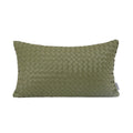 Axyaa Hand-Woven Green Waist Pillow for Bedroom, Car, and Model Room