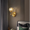 Axyaa Nordic Copper Crystal Wall Lamp for Living Room Bedroom Staircase