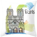 Axyaa French Landscape Pillowcase: Custom European-style Cushion Cover for Home Decor