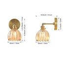 Nordic Brass Glass Wall Lamp by Axyaa - LED Decor Lighting Fixtures