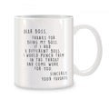 Axyaa Boss Lady Boss Mug Gift Birthday Novelty Ceramic Tea Coffee White 11 oz