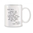 Axyaa Boss Lady Boss Mug Gift Birthday Novelty Ceramic Tea Coffee White 11 oz