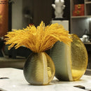Amber Cracked Glass Vase Hydroponics Desk Decoration Modern Home Decor by Axyaa