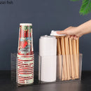 Acrylic Cup Holder Tissue Box Shelf Organizer by Axya