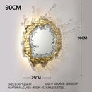Axyaa Water Flower Mirror Wall Light for Home Decor and Bathroom Lighting