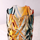 Axyaa Jade Gold Crystal Glass Vase for Living Room Flower Arrangement