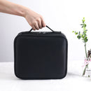 Axyaa Makeup Train Case Cosmetic Organizer with Adjustable Dividers