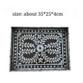Axyaa Black Mother-of-Pearl Shell Tray: Home Organizer & Decoration