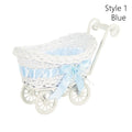 Axyaa Hand-Woven Small Cart: Creative Storage Basket for Home, Wedding & Gifts