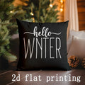 Christmas-themed Axyaa Pillows: Merry, Hello, Farm Fresh Pattern Cushion Cover for Sofa Bedroom Car.