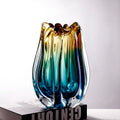 Axyaa Gradient Glazed Vase, Modern Dried Flower Arrangement, Artistic Home Decor
