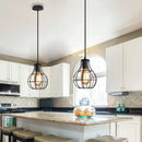 Axyaa Iron Cage Pendant Light - Minimalist Vintage Loft Pyramid Lamp