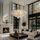 Axyaa Modern Glass Chandelier Spherical Pendant Lights for Dining & Living Room