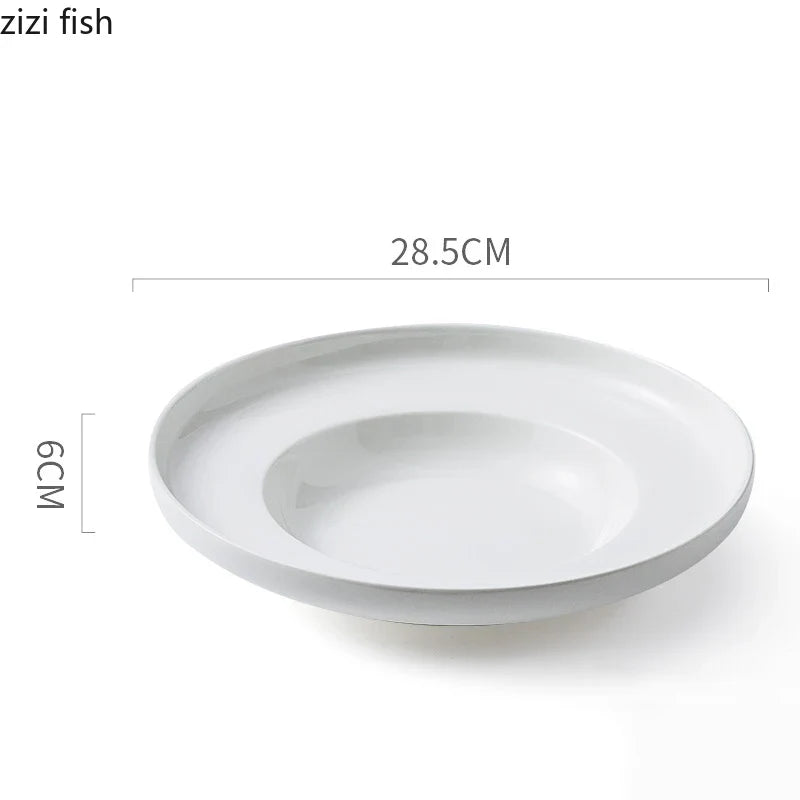 Axya Ceramic Round Dinner Plate Set for Home Kitchen Dining