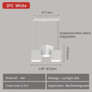 Axyaa LED Cube Pendant Lights for Modern Minimalist Style in Dining and Living Rooms
