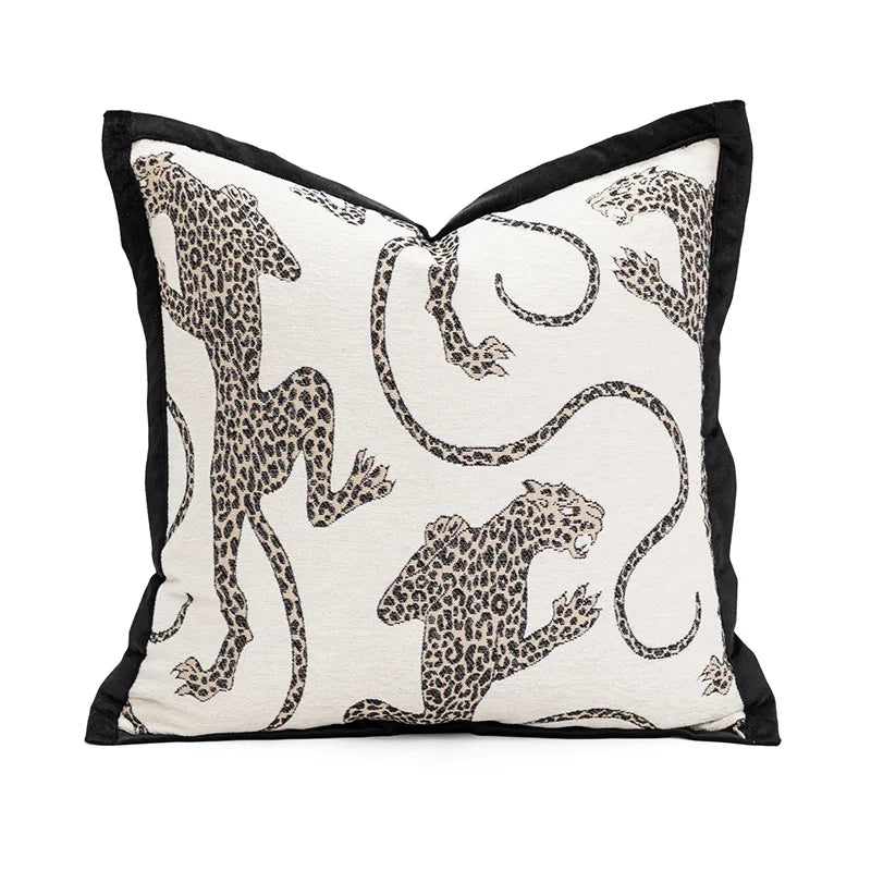 Embroidered Tufted Cushion Cover in Neutral Tones by Axyaa