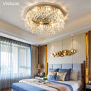 Axyaa Modern Crystal Round Dimmable LED Ceiling Light