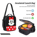 Axyaa Minnie Mouse Backpack Set with Lunch Box for Kids