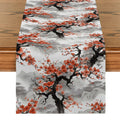 Axyaa Mountain Plum Blossom Table Runner - Elegant Kitchen & Dining Table Decoration