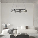 Axyaa Glass Dining Table Chandelier: Modern Minimalist Design, Easy Installation, Rounded Shape