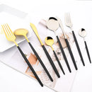 Axyaa 24-Piece Stainless Steel Cutlery Set - Complete Dinnerware Tableware Set