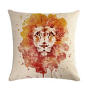 Animal Print Linen Pillowcase by Axyaa - Home Decor Cushion Cover