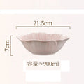 Axyaa Purple Floral Ceramic Plate Set Molecular Cuisine Tableware