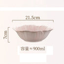Axyaa Purple Floral Ceramic Plate Set Molecular Cuisine Tableware